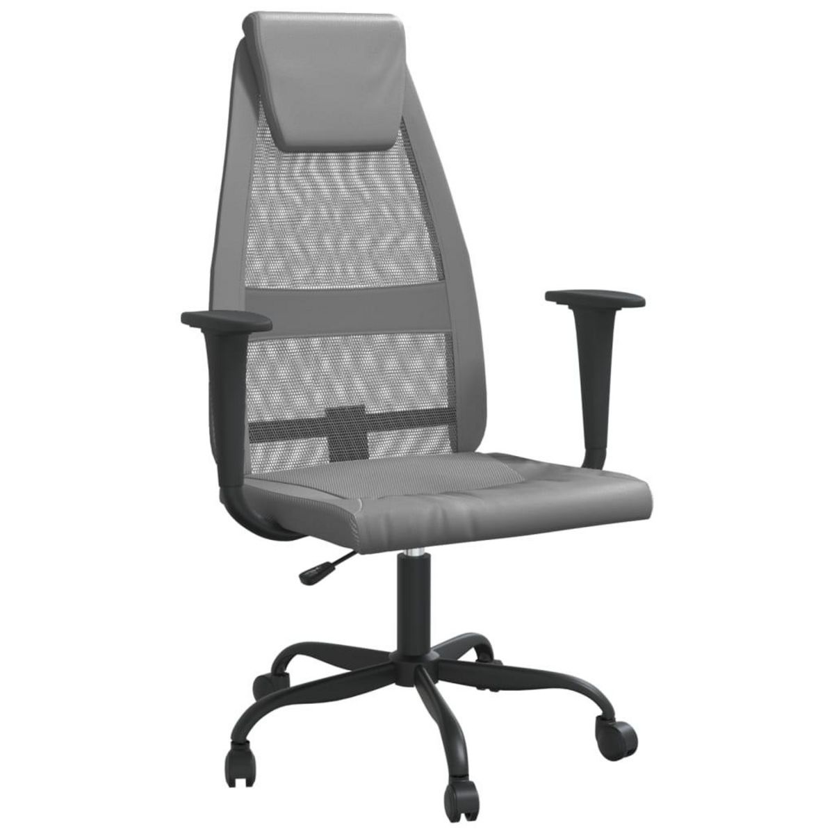 VIDAXL Chaise de bureau reglable en hauteur gris