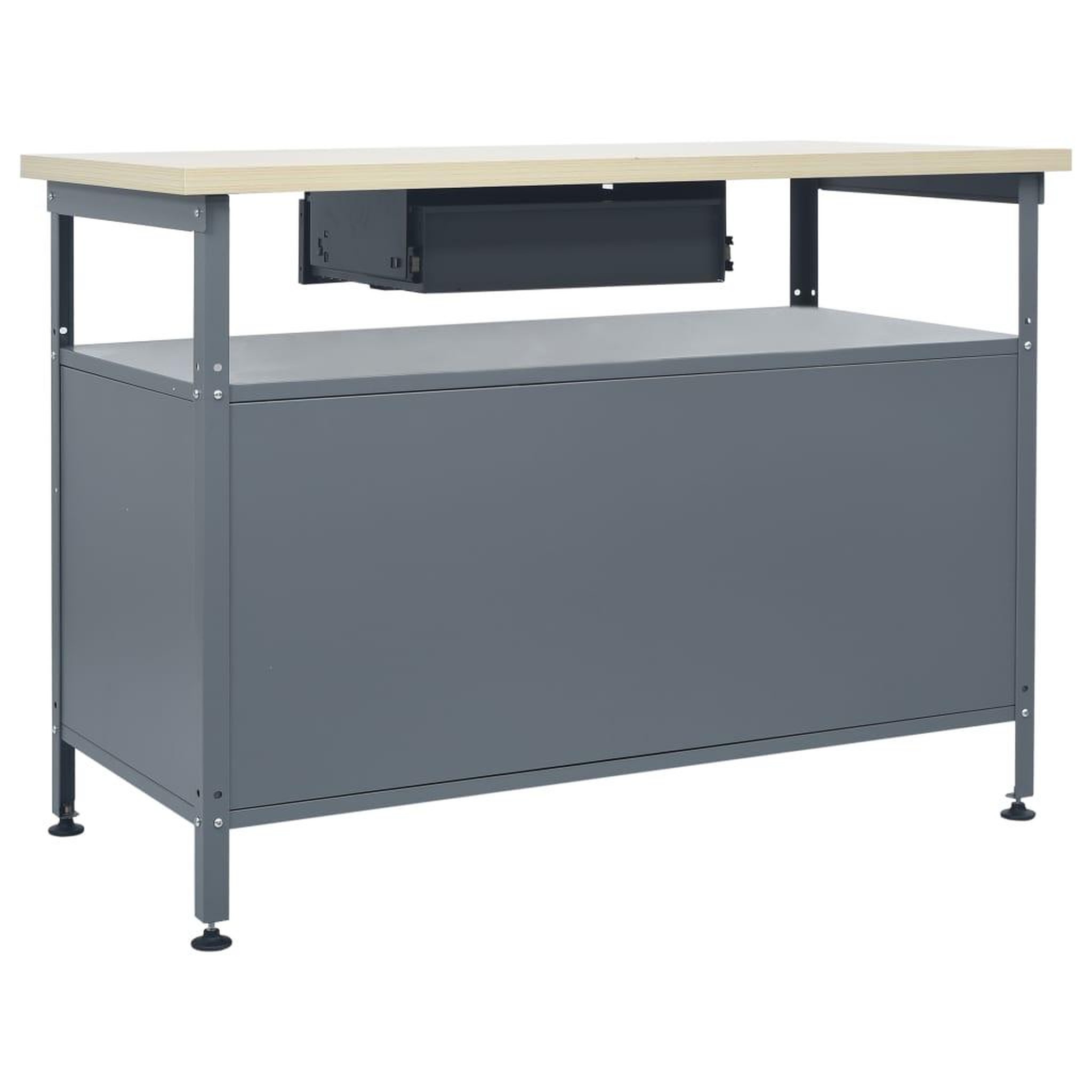 Voir la diapositive 4 : VIDAXL Etabli Noir 120x60x85 cm Acier
