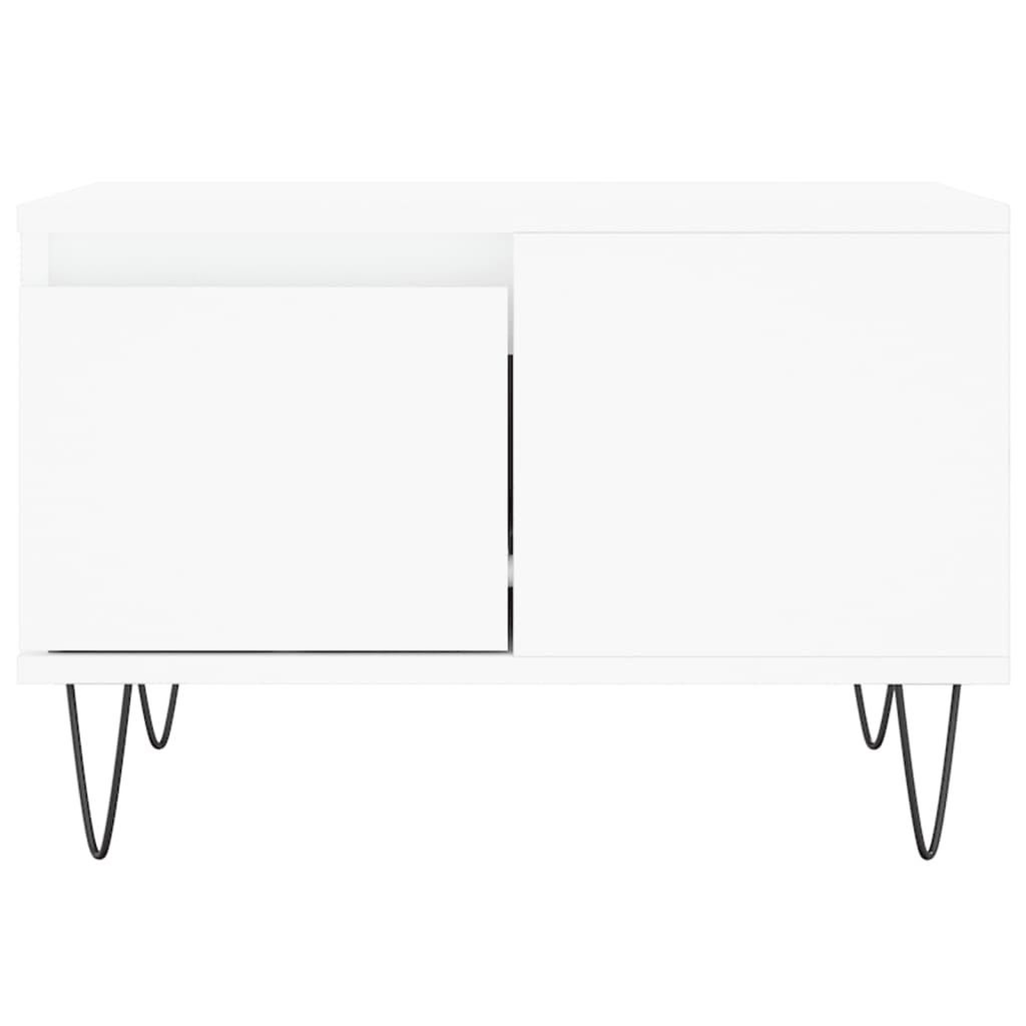Voir la diapositive 5 : VIDAXL Table basse blanc 55x55x36,5 cm bois d'ingenierie
