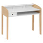 Voir la diapositive 1 : ATMOSPHERA Bureau enfant primaire 1 tiroir en bois TOD - Blanc et beige