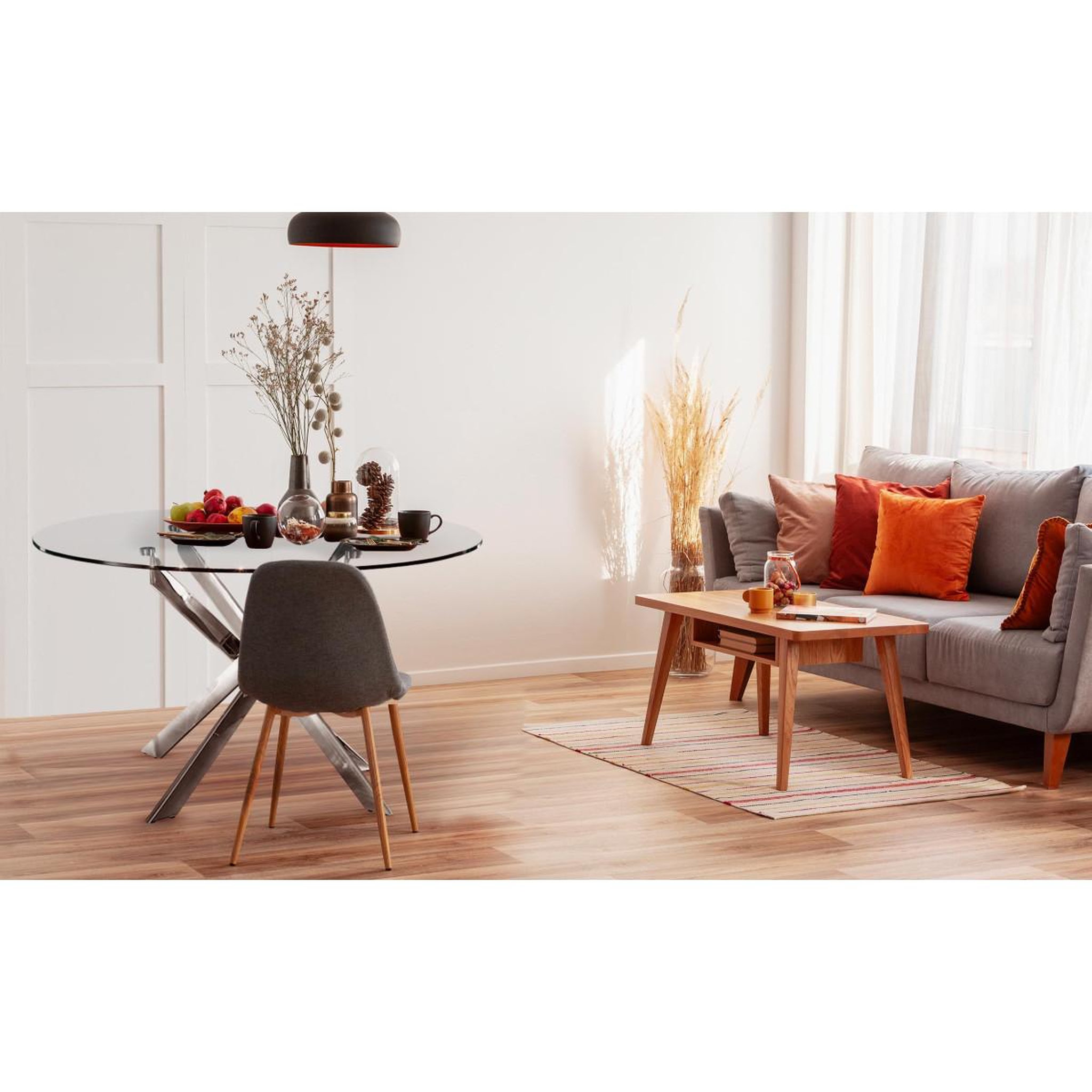 Voir la diapositive 2 : Paris Prix Table de Repas Ronde  Rixa  120cm Argent