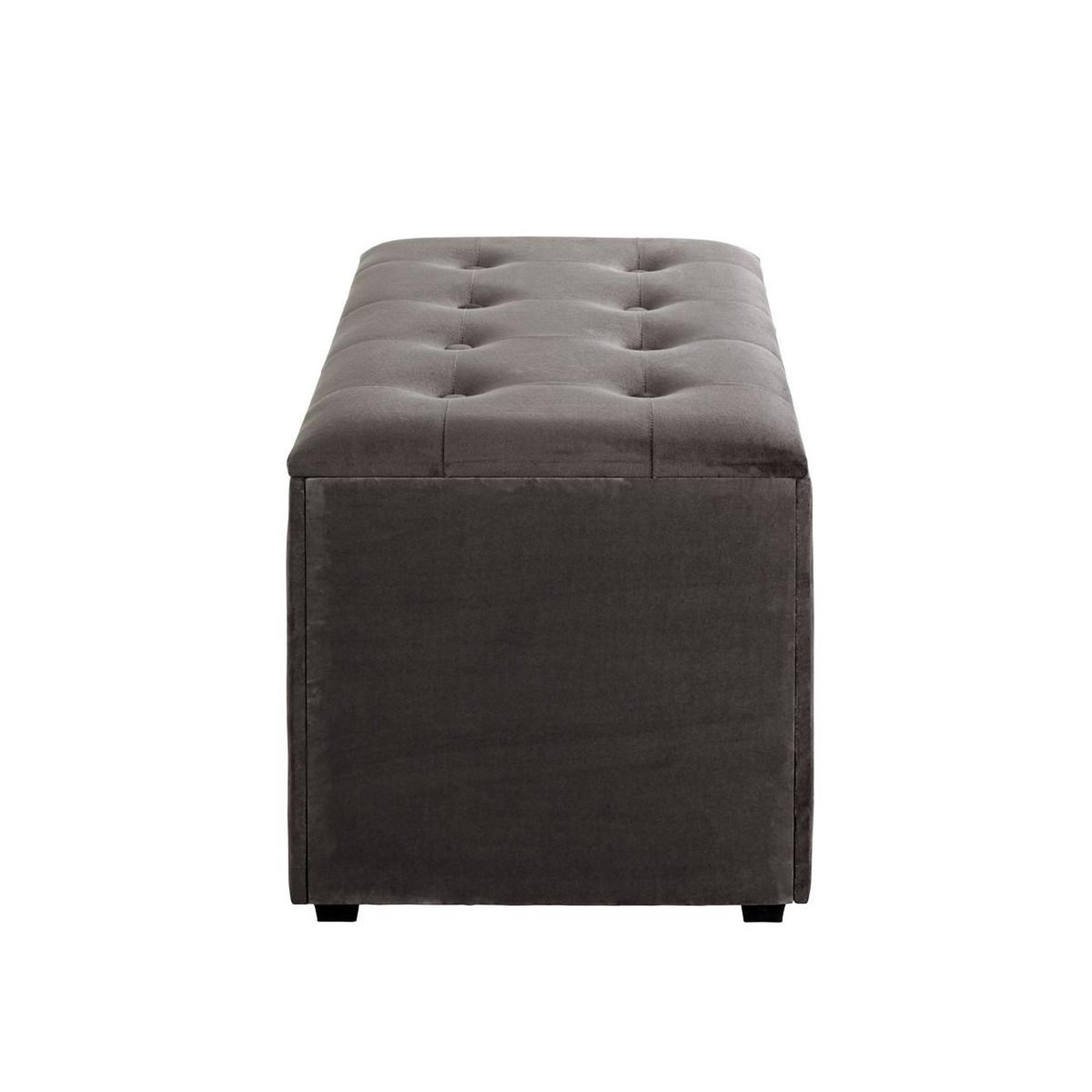 Voir la diapositive 3 : Paris Prix Coffret de rangement velours  idaya  65cm anthracite