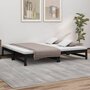 Voir la diapositive 1 : VIDAXL Lit coulissant sans matelas noir 2x(90x190) cm