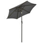 Voir la diapositive 4 : VIDAXL Parasol de jardin avec lumieres LED anthracite aluminium