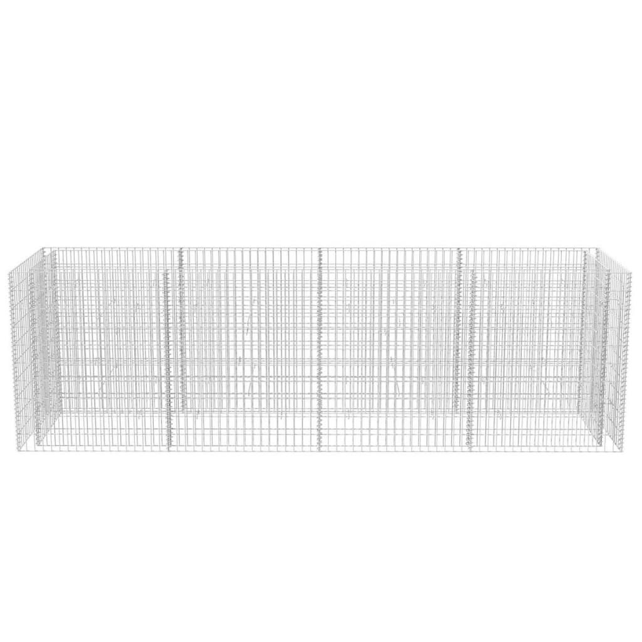 Voir la diapositive 4 : VIDAXL Lit sureleve a gabion Acier 360x90x100 cm