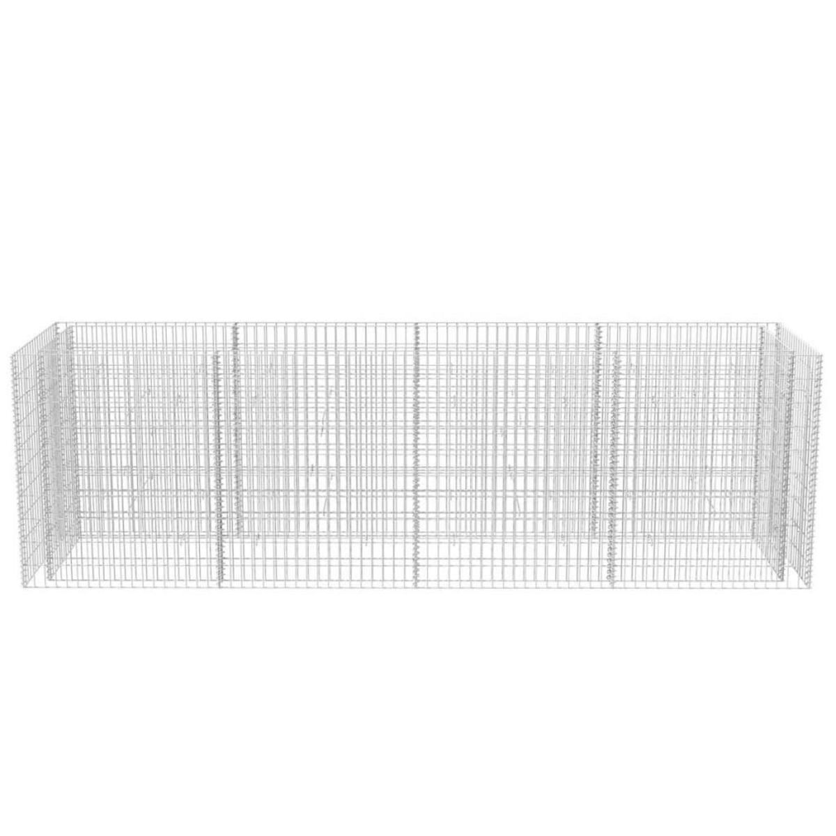 VIDAXL Lit sureleve a gabion Acier 360x90x100 cm