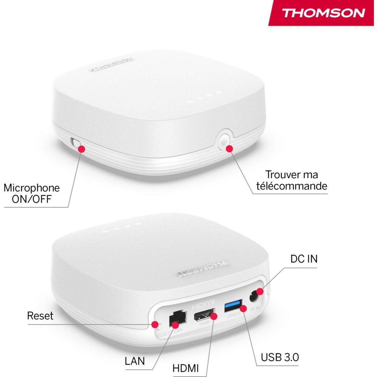 THOMSON Passerelle multimédia 270W Box 4K Plus avec Google TV