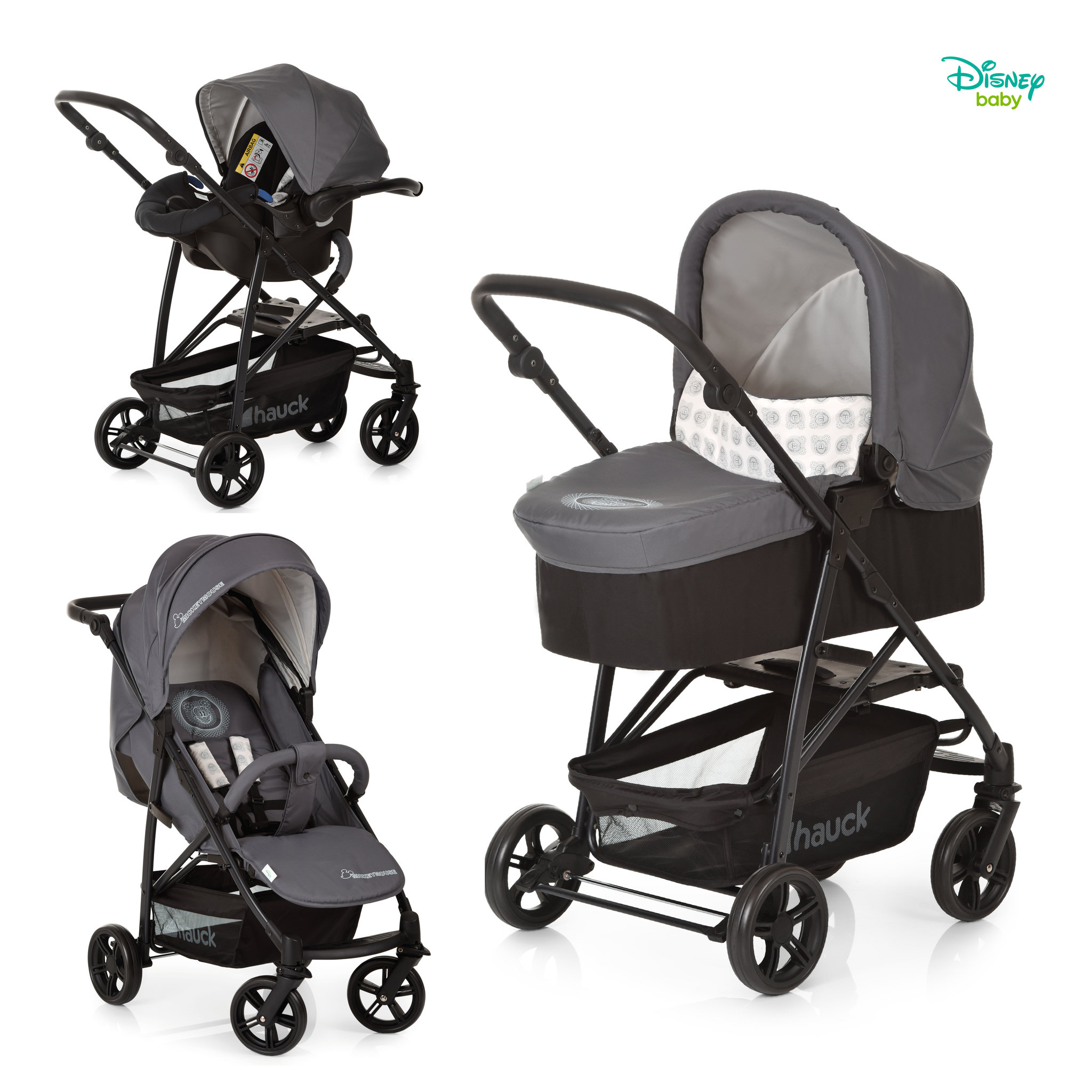 Voir la diapositive 1 : DISNEY Poussette combinée trio Rapid 4X Plus Mickey Mouse