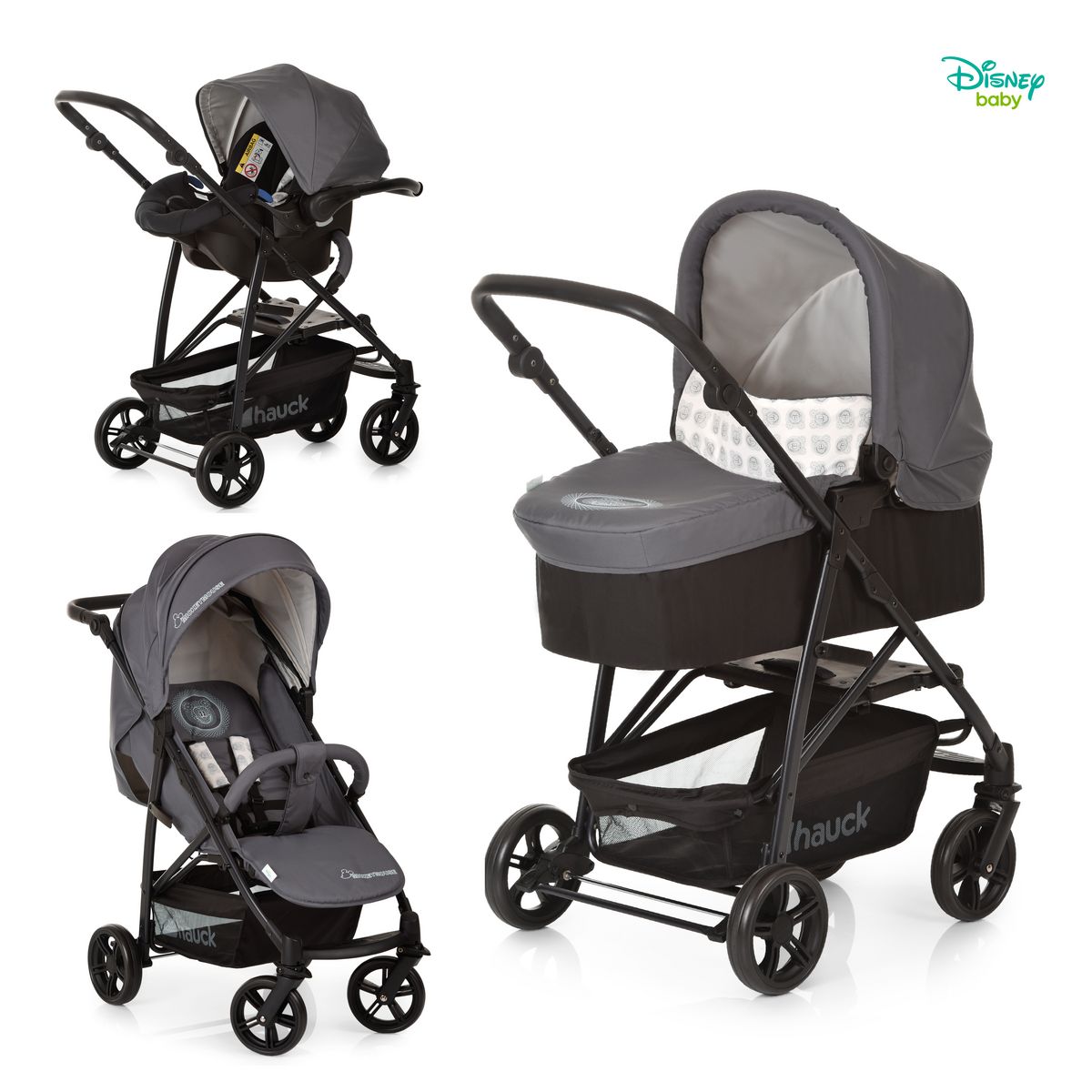 DISNEY Poussette combinée trio Rapid 4X Plus Mickey Mouse