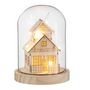Voir la diapositive 2 : Paris Prix Cloche Déco Led  Maison d'Hiver  18cm Naturel