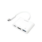 LOGILINK Adaptateur multiport LogiLink USB-C HDMI avec USB-A blanc 0.14 m