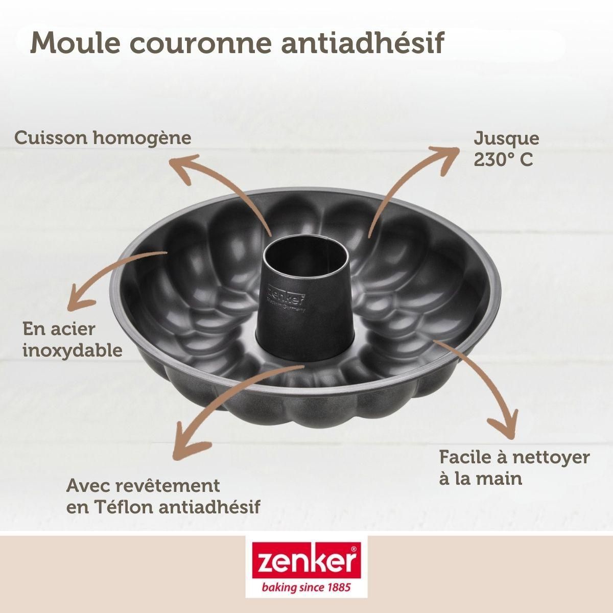 ZENKER Ensemble de 2 Moules à pain avec cheminée 32 cm Zenker Black Metallic