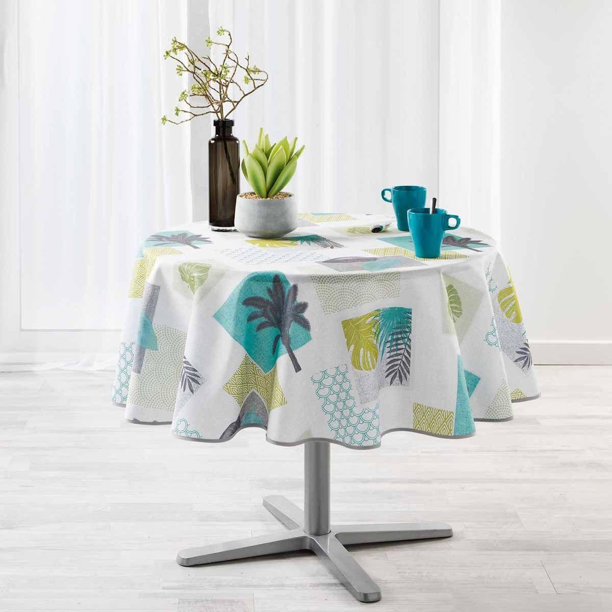 Paris Prix Nappe Ronde Imprimée  Boracai  180cm Multicolore