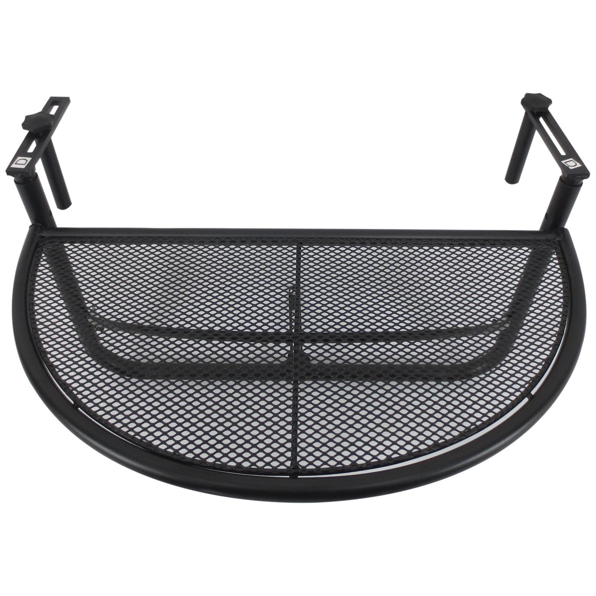 Voir la diapositive 5 : OUTSUNNY Table suspendue pour balcon dim. 60L x 45l cm hauteur réglable 3 niveaux métal époxy noir
