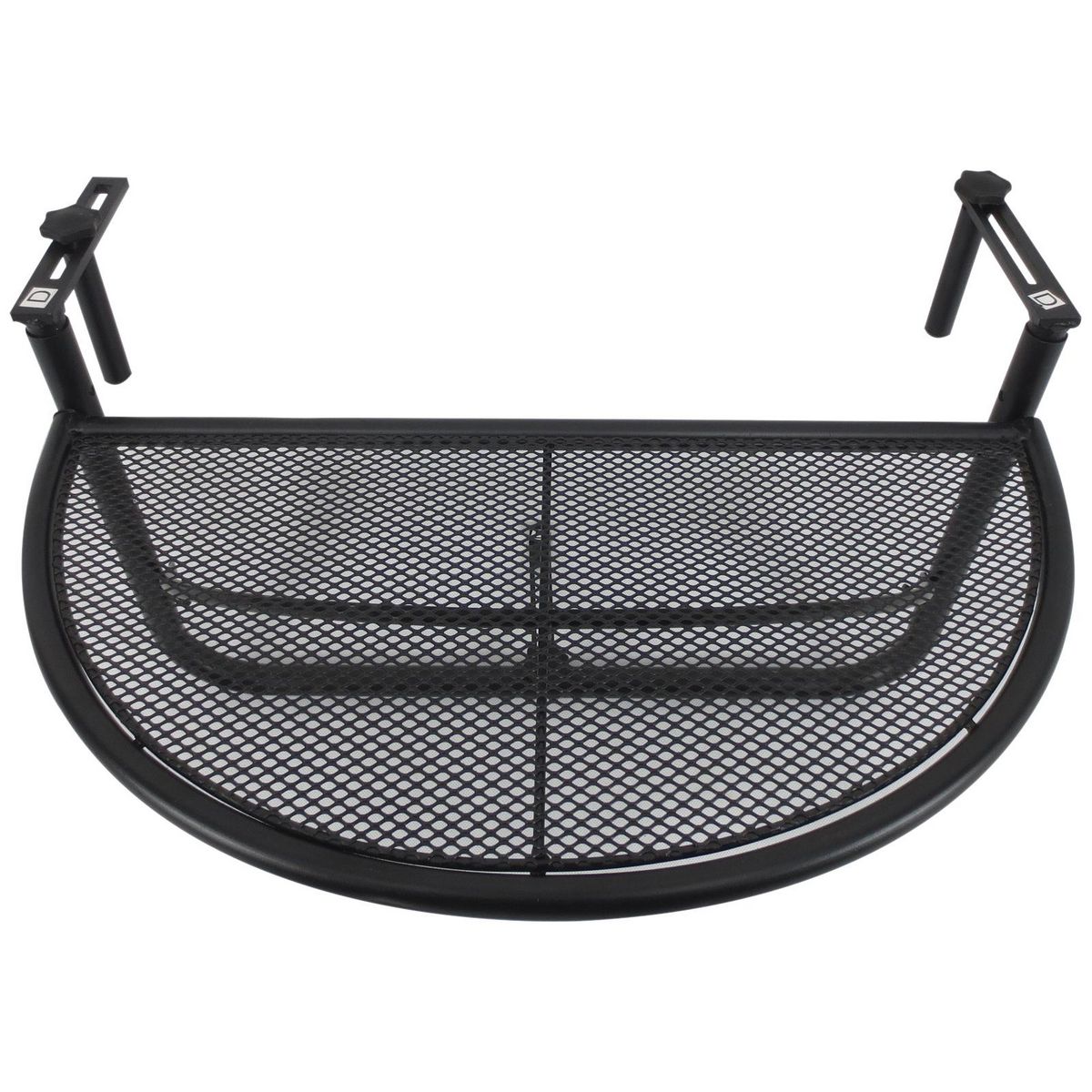 OUTSUNNY Table suspendue pour balcon dim. 60L x 45l cm hauteur réglable 3 niveaux métal époxy noir