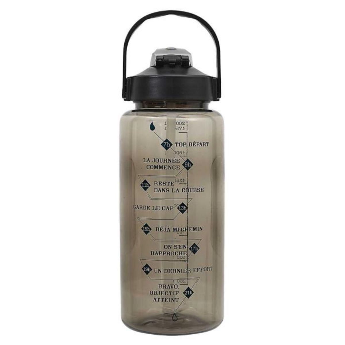 Paris Prix Gourde Bouteille  Motivation  2L Transparent