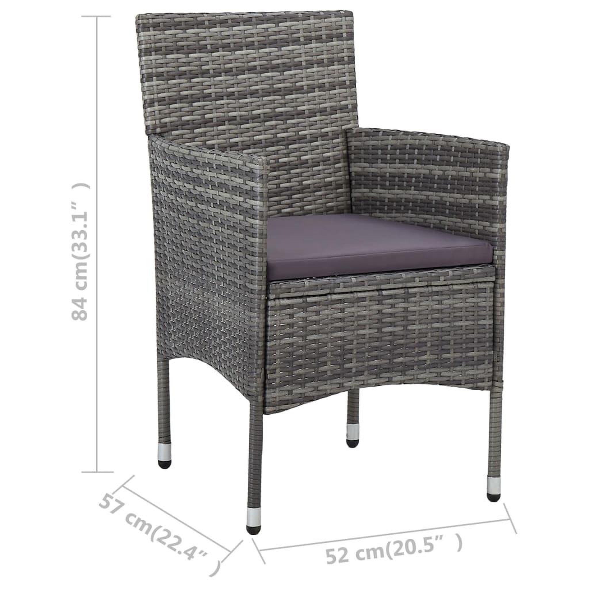 Voir la diapositive 6 : VIDAXL Ensemble a manger de jardin 11 pcs resine tressee gris