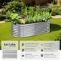 Voir la diapositive 2 : tectake Carré potager en acier galvanisé argent