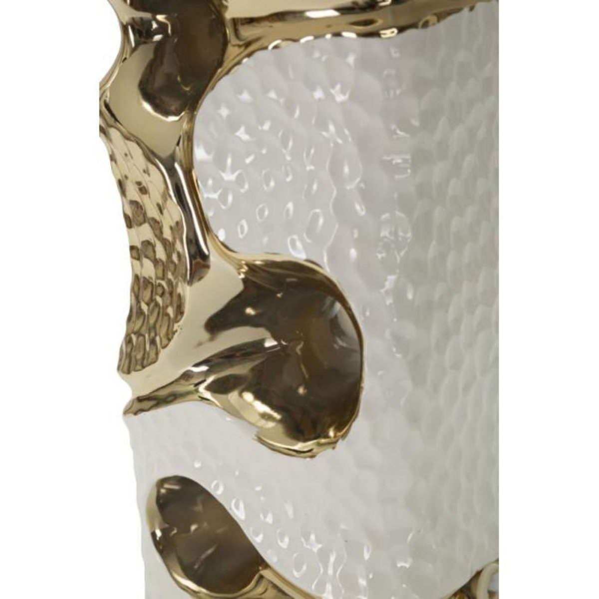 Paris Prix Lampe à Poser en Céramique  Florida  43cm Blanc & Or