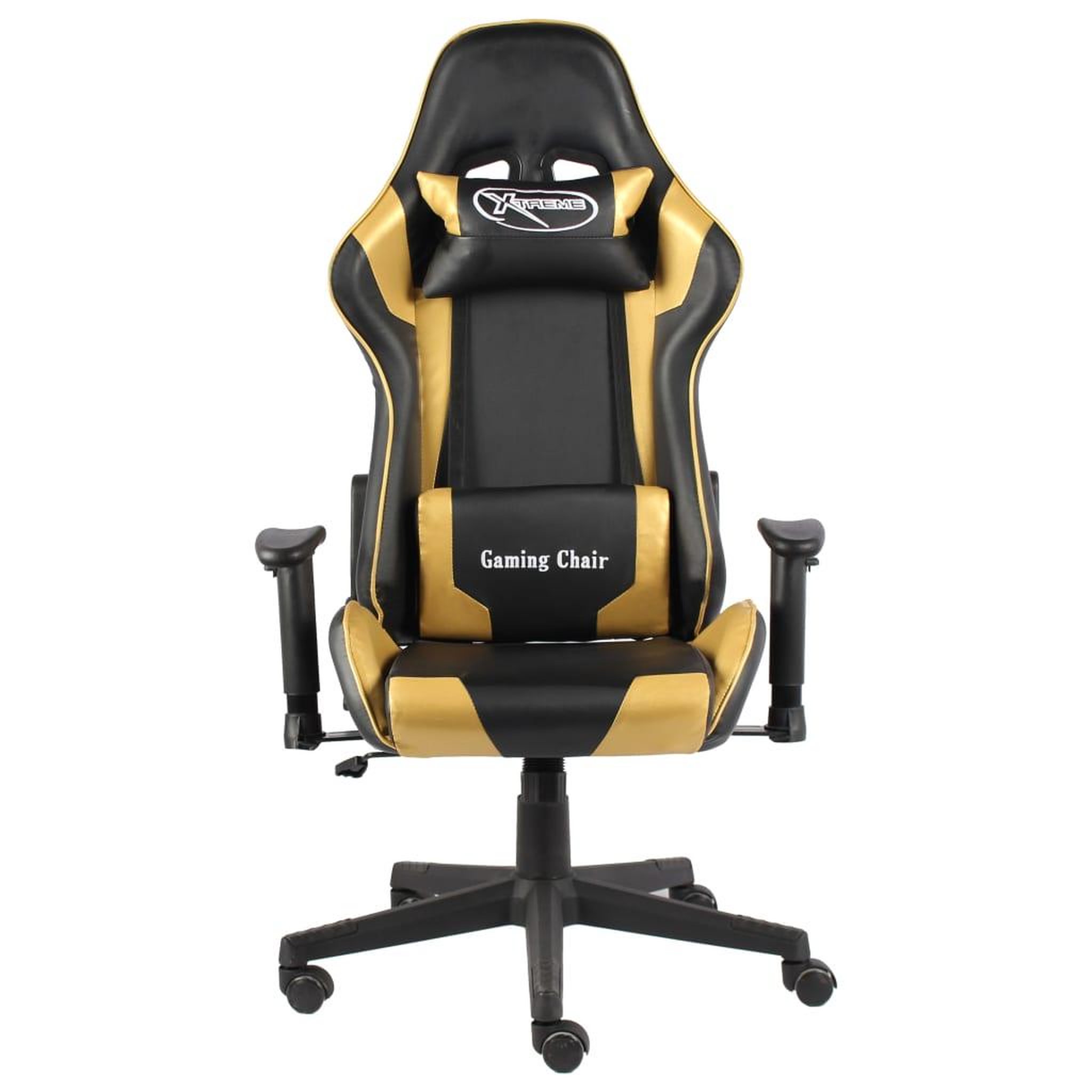 Voir la diapositive 2 : VIDAXL Chaise de jeu pivotante Dore PVC