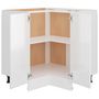Voir la diapositive 5 : VIDAXL Armoire de plancher d'angle blanc brillant 75,5x75,5x81,5 cm