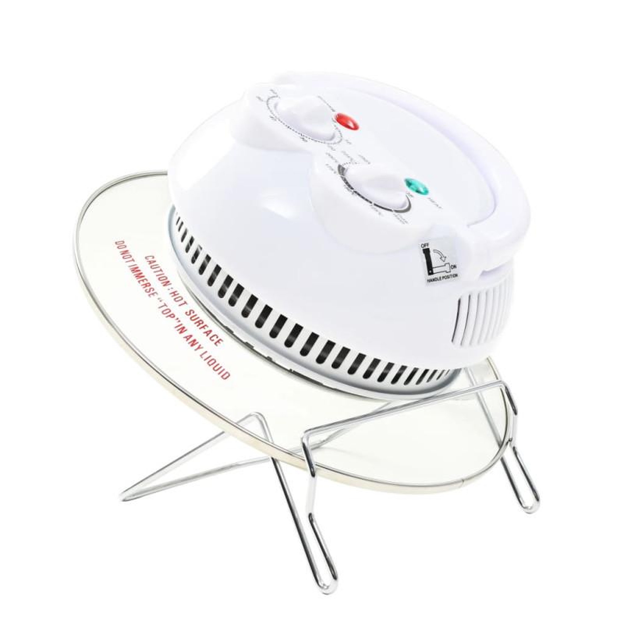 Voir la diapositive 3 : VIDAXL Four à convection halogène avec bague d extension 800 W 10 L
