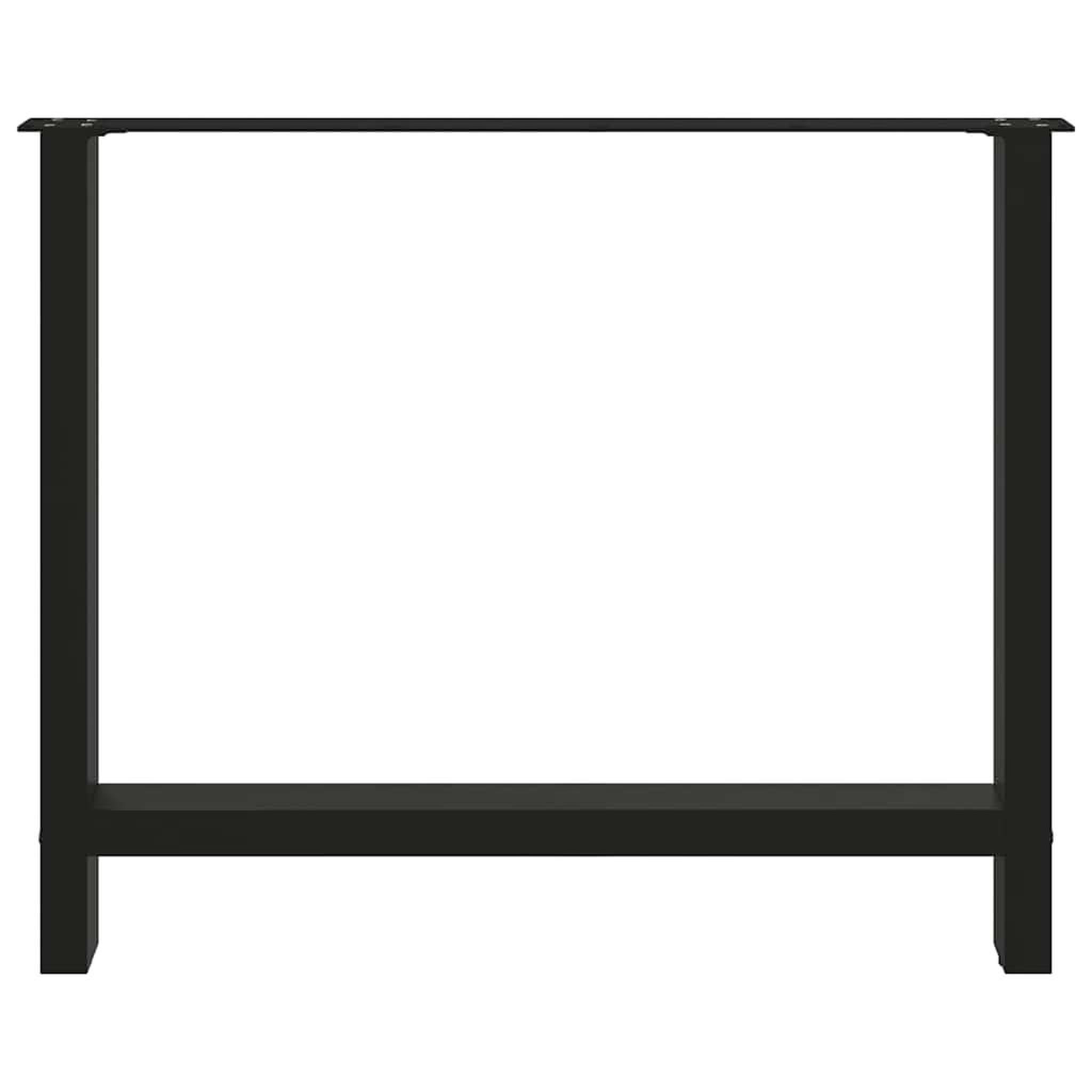 Voir la diapositive 5 : VIDAXL Pieds de table basse noir 2 pcs 100x(72-73) cm acier