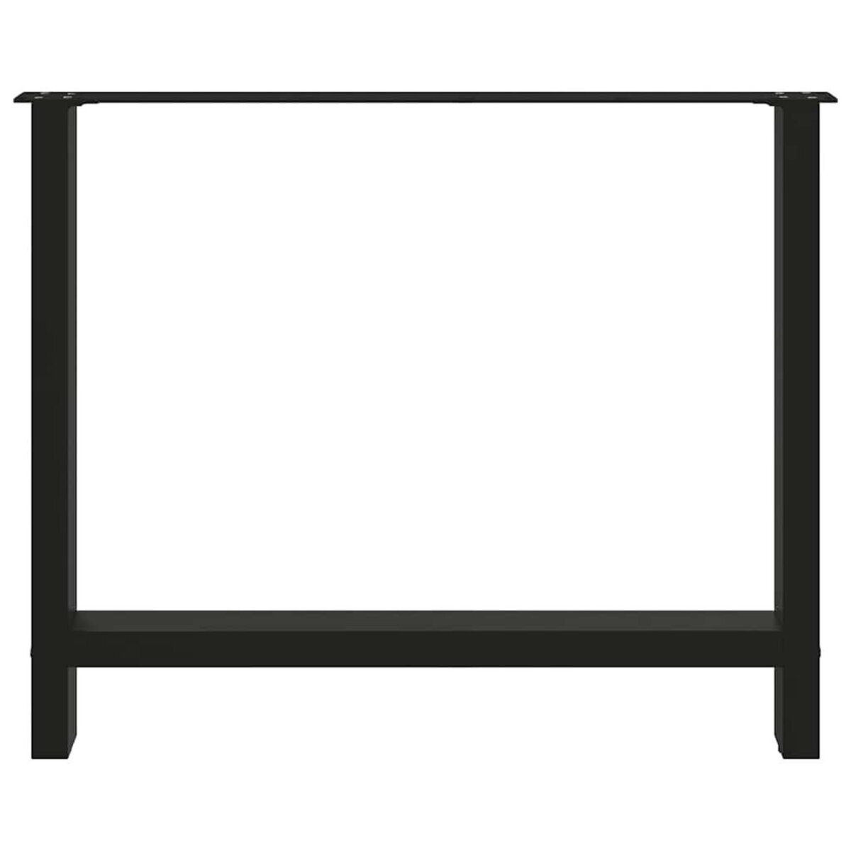 VIDAXL Pieds de table basse noir 2 pcs 100x(72-73) cm acier