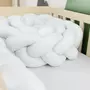 Youdoit Tour de lit tressé coton blanc OEKO TEX anti-allergique - 300 cm