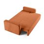 Voir la diapositive 2 : BEST MOBILIER Miro - canapé droit 3 places - convertible avec coffre - en velours texturé