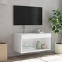Voir la diapositive 5 : VIDAXL Meuble TV avec lumieres LED blanc 60x30x30 cm
