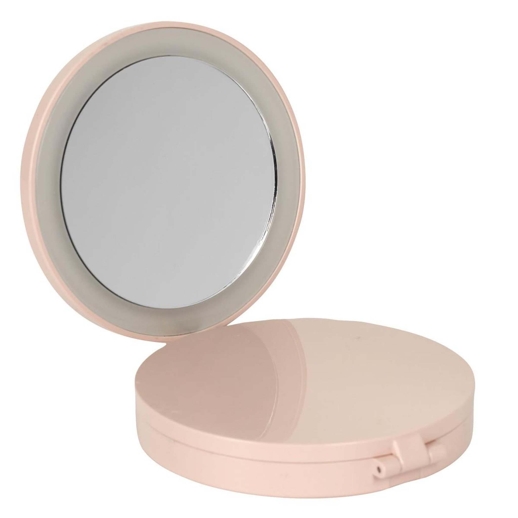 Voir la diapositive 2 : Cosmetic Club Miroir de poche led grossissant  triptyque  11cm nude