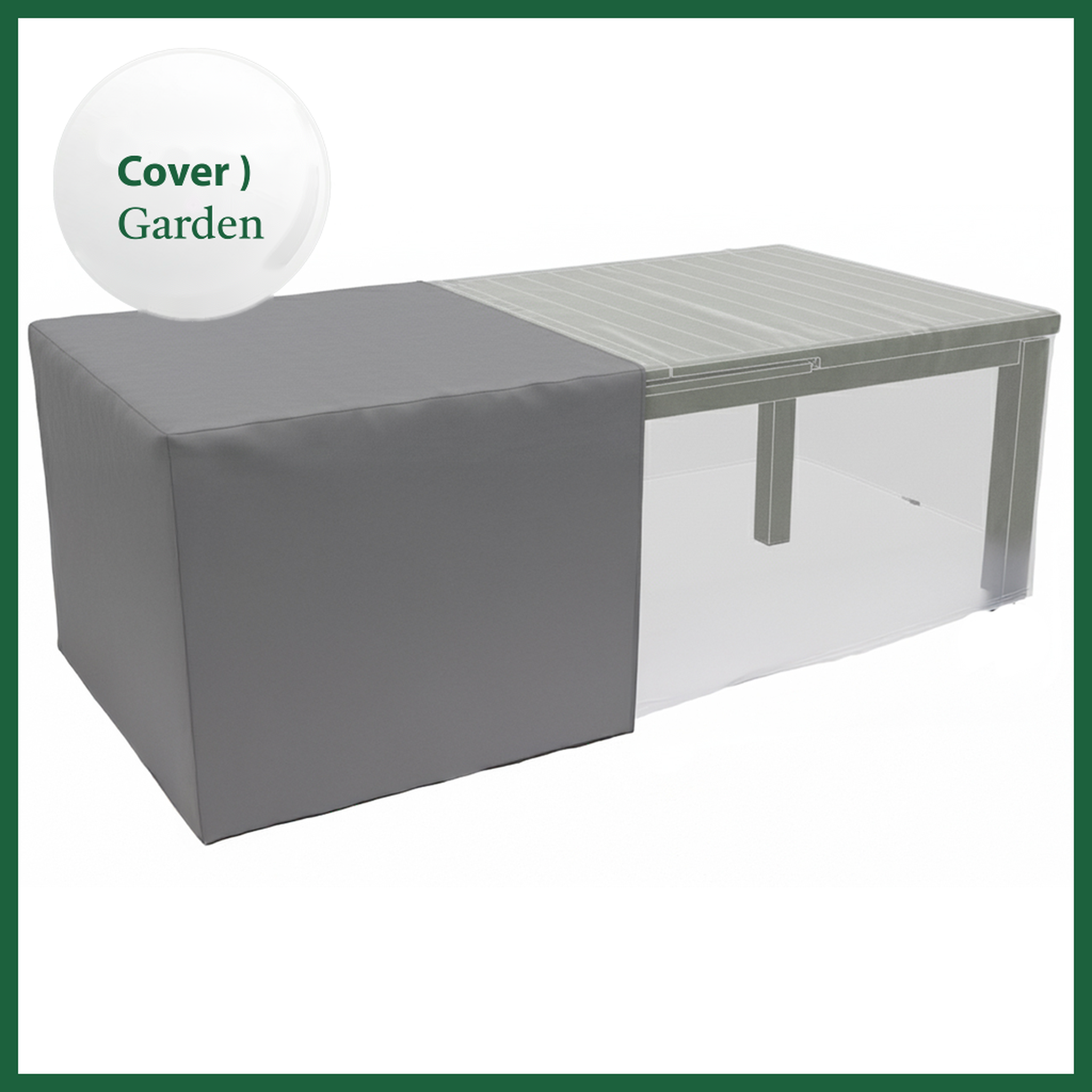 Voir la diapositive 4 : Jardiline Housse cover garden table rect 8/10