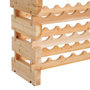 Voir la diapositive 6 : HOMCOM Étagère à bouteilles casier à vin range bouteilles horizontal 6 niveaux 72 bouteilles max. dim. 114L x 28l x 80H cm bois de pin massif