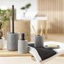 Voir la diapositive 2 : Douceur d'Intérieur Brosse WC Jasper effet granit - Gris et noir