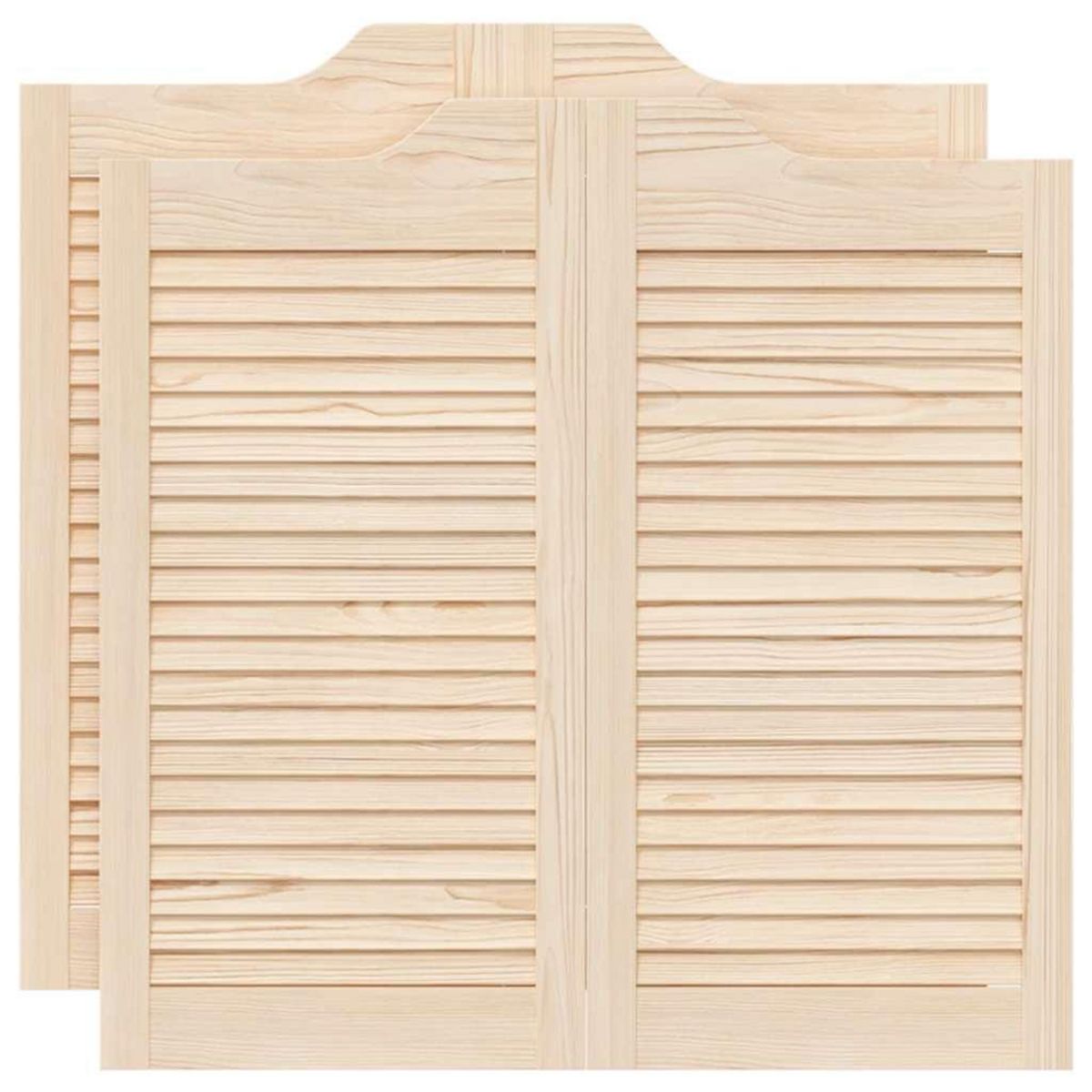 VIDAXL Portes battantes a persiennes 2paire 80 x 80 cm bois massif Pin