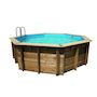 Voir la diapositive 2 : UBBINK Piscine hors sol bois octogonale - 510x120cm -Liner Bleu - OCEA