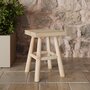 Voir la diapositive 2 : Rendez vous déco Tabouret de jardin carré en bois de teck brut H40 cm-Makam