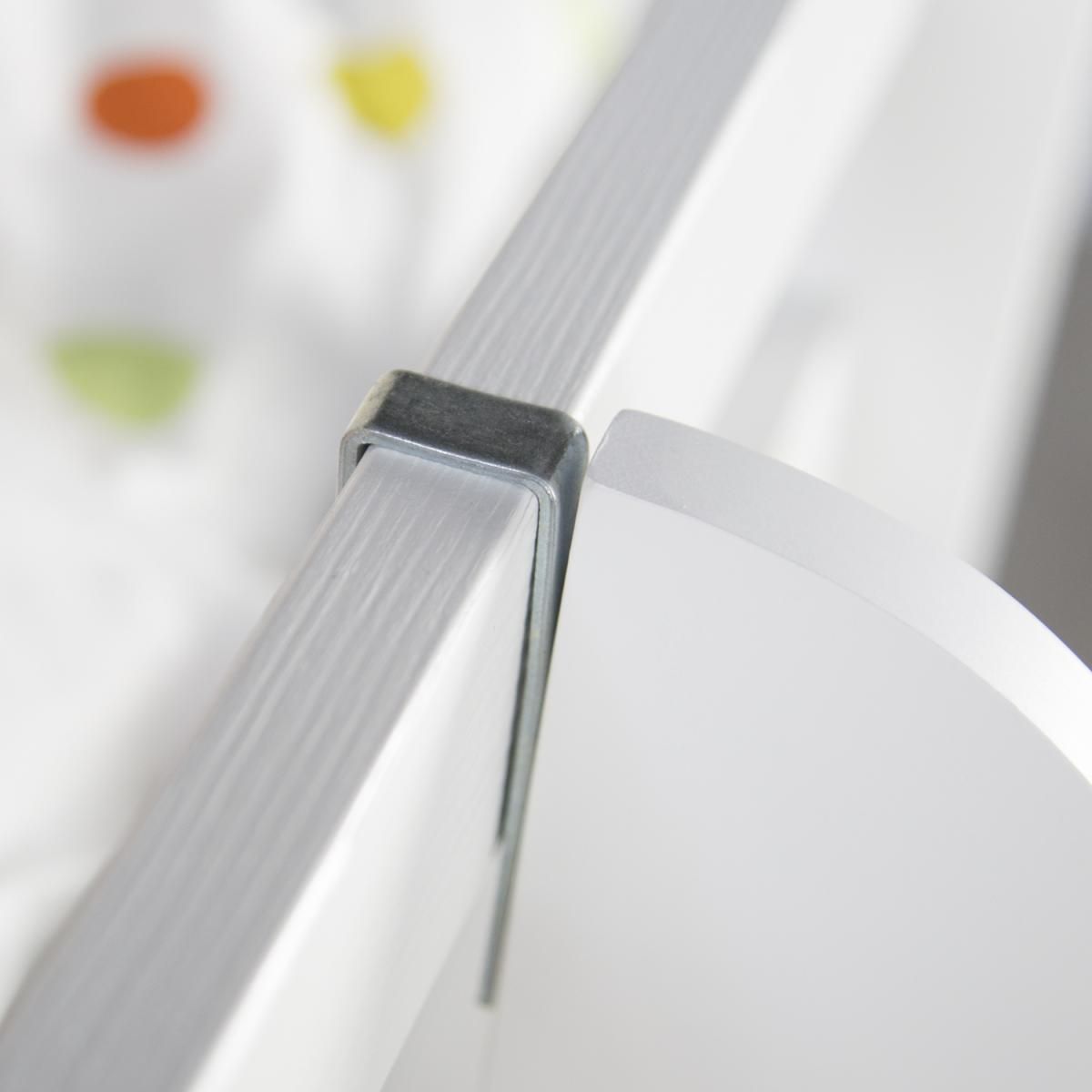 HomeStyle4U Etagère double suspendue blanche en bois 83cm à fixer à un lit