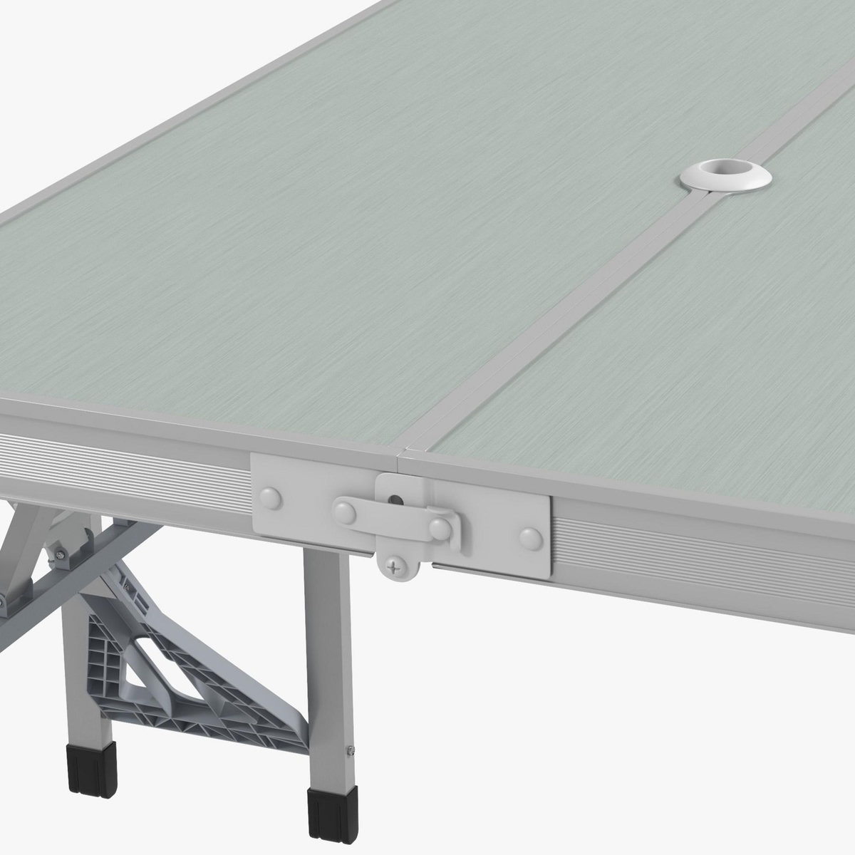 OUTSUNNY Ensemble table et chaise de camping pliant forme valise pique-nique alu
