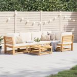 VIDAXL Salon de jardin 6 pcs avec coussins bois d'acacia solide