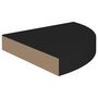 Voir la diapositive 3 : VIDAXL Etagere d'angle flottante noir 25x25x3,8 cm MDF