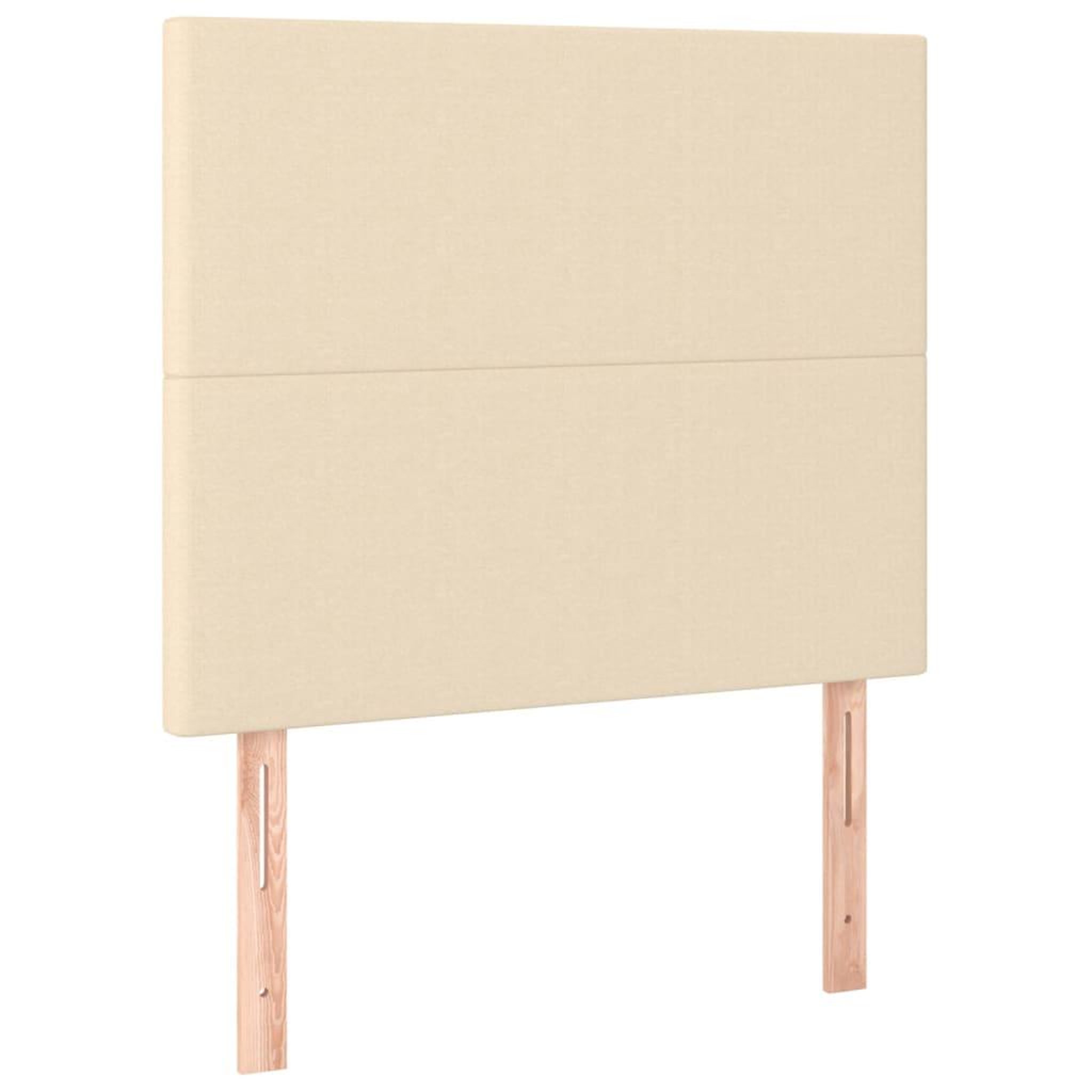 Voir la diapositive 4 : VIDAXL Tete de lit a LED Creme 100x5x118/128 cm Tissu