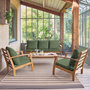 Voir la diapositive 2 : SWEEEK Salon de jardin USHUAIA 5 places en bois d'acacia, un canapé, une table, deux fauteuils