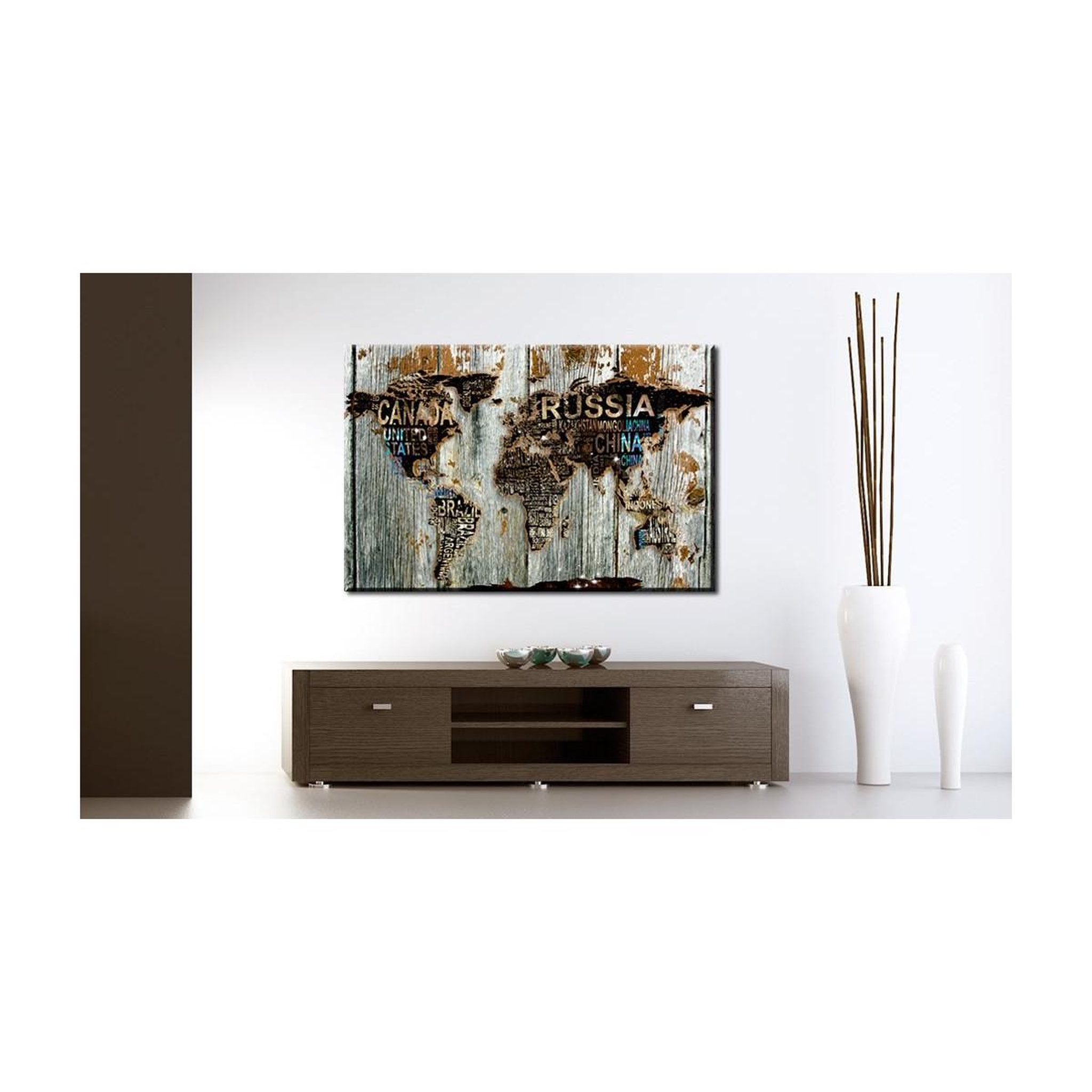 Voir la diapositive 2 : Paris Prix Tableau imprimé  wooden border