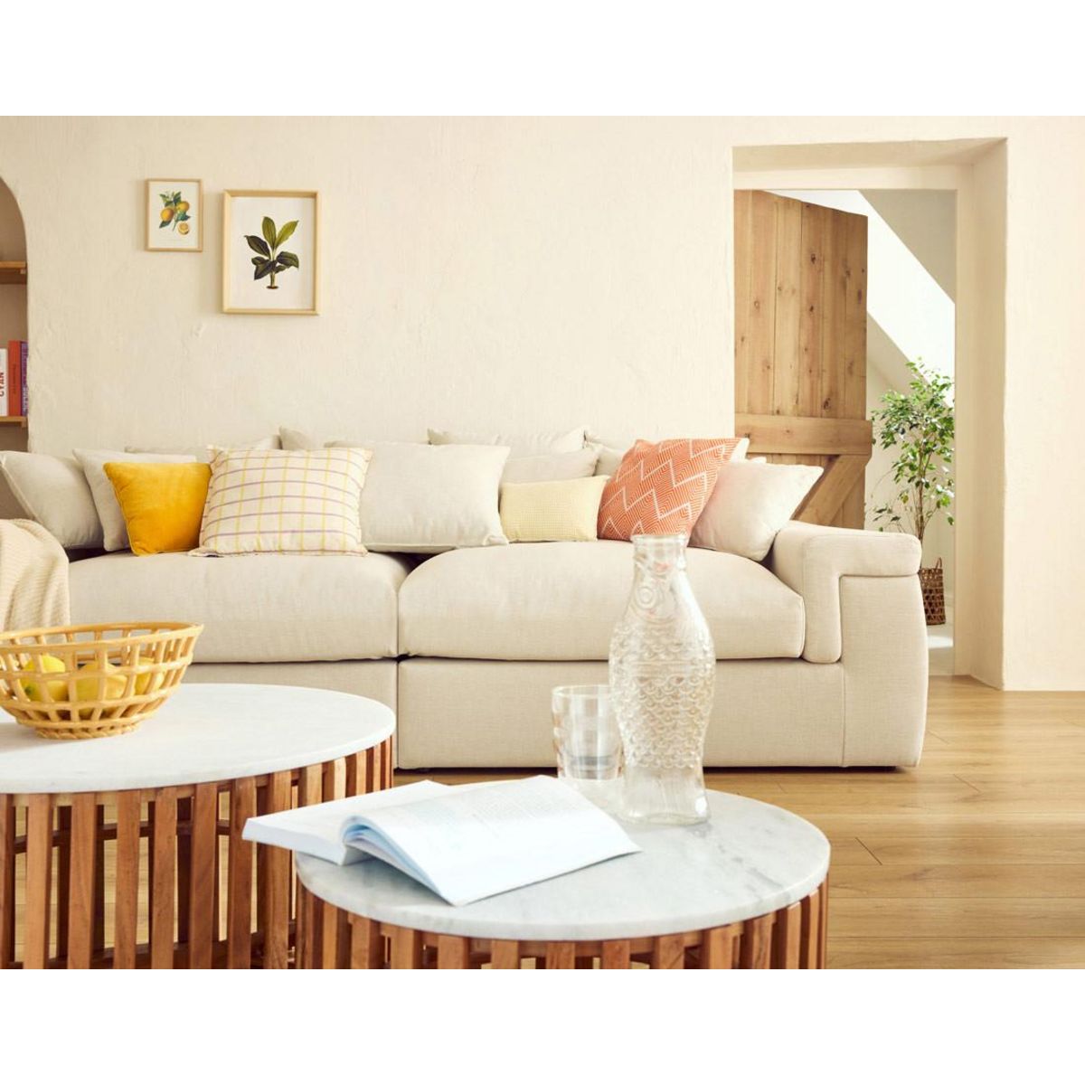 LISA DESIGN Sergio - canapé 4 places - assise profonde - en tissu