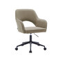 Voir la diapositive 1 : SWEEEK Chaise de bureau à roulettes velours côtelé , L 60 x P 62 x H 89 / 99cm