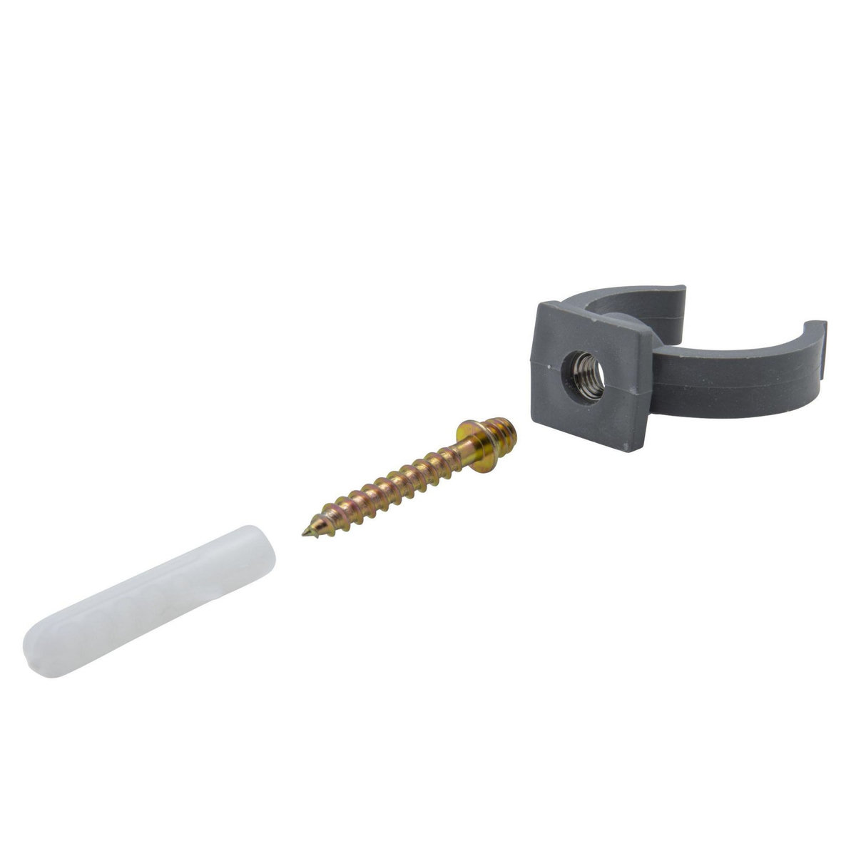 Jardibric Sachet de 4 colliers lyre avec vis ø40