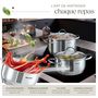 Voir la diapositive 5 : tectake Batterie de cuisine 7 pièces en acier inoxydable compatible induction argent