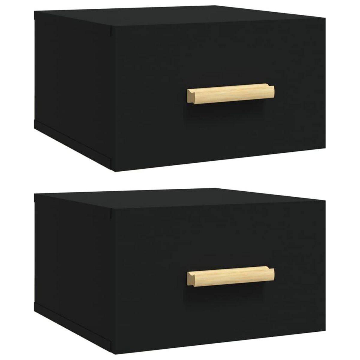 VIDAXL Tables de chevet murales 2 pcs noir 35x35x20 cm